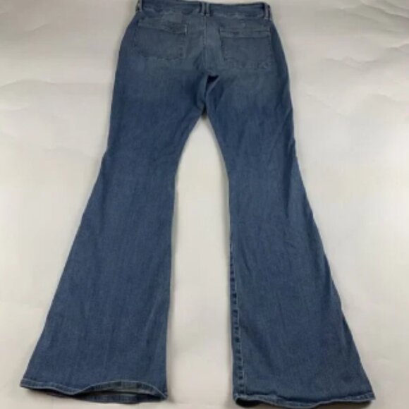 FRAME Merced Light Wash Stretch Denim Double Detail Flared Jeans 32 - Picture 5 of 6
